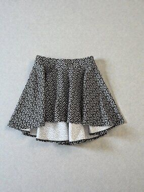 GRETHEL Black White High Low Skirt Size XS